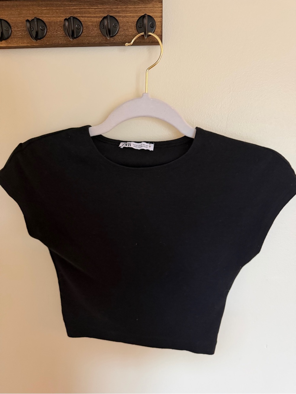 Zara Black Basic Tee Size Medium